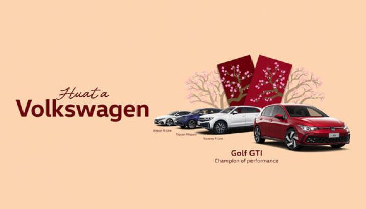 Enjoy savings of up to RM36,000 + RM3,888 angpao rebate on your Volkswagen
